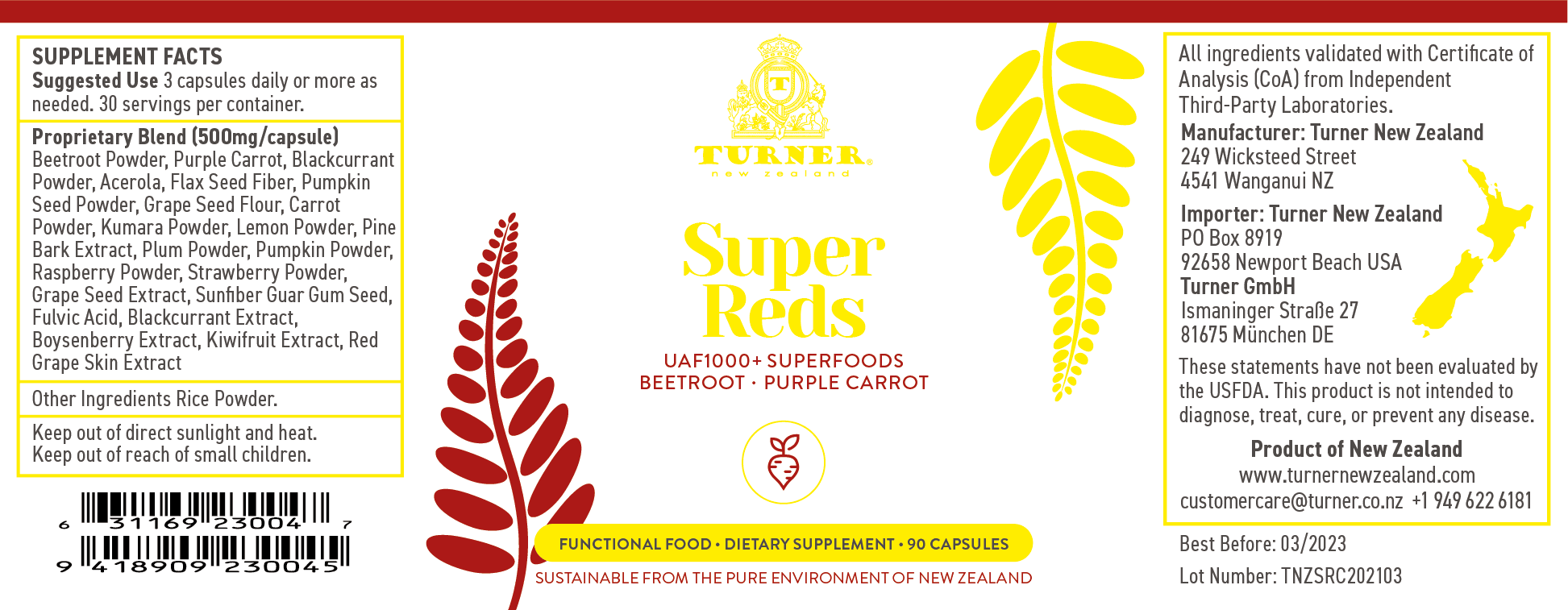 Super Reds, TURNER New Zealand, 